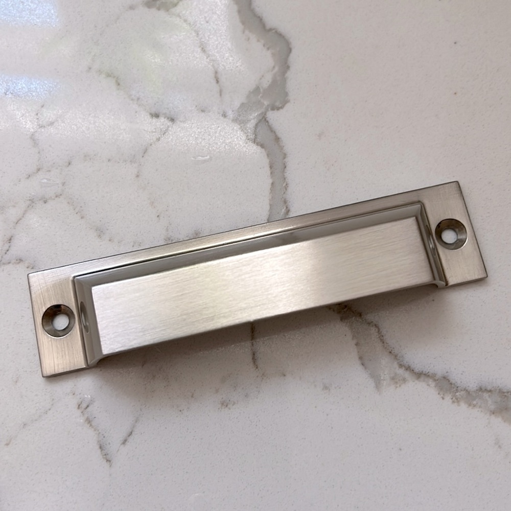 Brushed Nickel Pull Cup Cabinet Hardware